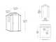 Keter Darwin Brown - Tool Shed - with Front Window - 125.8x184.5x205.1 cm
