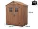 Keter Darwin Brown - Garden Shed - with Front Windows - 190x122x221 cm