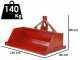 Francini PR 130 - Tractor-mounted Hydraulic Rear Loader Bucket - 130 cm - 500Kg Load Capacity