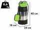 Ribimex PRPVC801MC3 - Submersible well pump - 800 W - Clear water