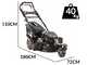 Blackstone SP-3X 510 - Trailed Petrol Lawn Mower - Pivoting Single-wheel