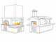 Linea VZ Amalfi - Built-in Wood-fired Oven with 107 cm Chamber - Cooking Capacity 5 Pizzas