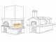 Linea VZ Ercolano - Built-in Wood-fired Oven with 107x160 cm Chamber - Cooking Capacity 8 Pizzas