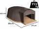 Linea VZ Ercolano - Built-in Wood-fired Oven with 107x160 cm Chamber - Cooking Capacity 8 Pizzas