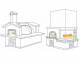 Linea VZ Vesuvio - Built-In Wood-Fired Oven with 56x61cm Chamber - Cooking Capacity 2 Pizzas