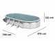 Gre Finlandia Oval 730x375x120cm - Above-ground Steel Pool