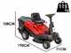 Geotech RM 75-610 C - Mini-rider Riding-On Mower - 224cc Engine - Electric Start