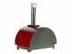 AgriEuro Quattro Stagioni Rosso - Outdoor Wood-fired Pizza Oven 60x40 - for 1 Pizza