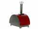 AgriEuro Quattro Stagioni Rosso - Outdoor Wood-fired Pizza Oven 60x40 - for 1 Pizza