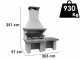 Edilmark Barbecue 200 - Wood and charcoal masonry babecue