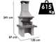 Edilmark Barbecue 70 - Outdoor wood and charcoal barbecue