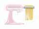 KitchenAid 5KSMPRA - 3-piece set - Pasta cutter and dough roller