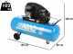 ABAC EXT A39B 200 CM3 - Single-phase electric belt driven air compressor - Motor 3 HP - 200 litres