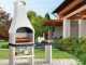 Palazzetti Orlando - Wood and coal masonry barbecue - With side table