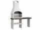 Palazzetti Orlando - Wood and coal masonry barbecue - With side table