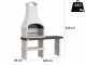 Palazzetti Orlando - Wood and coal masonry barbecue - With side table