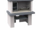 Edilmark Happy - Wood and Charcoal Masonry Barbecue - Hood and Left-side Fire Basket