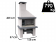 Edilmark Happy - Wood and Charcoal Masonry Barbecue - Hood and Left-side Fire Basket