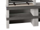 Edilmark KUBO.1 - Masonry barbecue with wood and coal - Rear fire and Reversible Bench