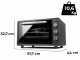 G3 Ferrari Rost&ograve; Titanium - Ventilated electric oven - 37L 1500W