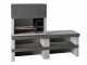 Edilmark KUBO.1 - Masonry barbecue with wood and charcoal - Right fire