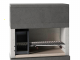 Edilmark KUBO - Masonry barbecue with wood and charcoal - Fire left
