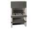 Edilmark KUBO - Masonry barbecue with wood and charcoal - Rear fire