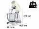 Smeg SMF02CREU Cream - Planetary Mixer - 4.8 L Stainless Steel Bowl
