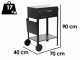 Seven Italy Stella Large - Handcrafted Iron Coal Barbecue - 67,5x37 cm