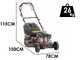 Rato Multipower RMS46Q-V145 - Trailed petrol lawn mower - 144cc Rato engine