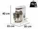 Euromech EPM 5 - Variable speed planetary mixer - Stainless steel bowl 5L
