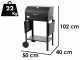 Seven Italy Ercole Small - Handcrafted Iron Coal Barbecue - 47,5x37cm