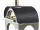 AgriEuro Premium Line Cibus Inox - Forno a legna per pizza da esterno 80x60 - 4 pizze