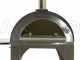 AgriEuro Premium Line Cibus Inox - Forno a legna per pizza da esterno 80x60 - 4 pizze