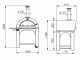 AgriEuro Premium Line Cibus Inox - Forno a legna per pizza da esterno 80x60 - 4 pizze