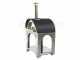 AgriEuro Premium Line Cibus Inox - Forno a legna per pizza da esterno 80x60 - 4 pizze