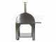 AgriEuro Premium Line Cibus Inox - Forno a legna per pizza da esterno 80x60 - 4 pizze
