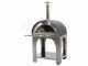 AgriEuro Premium Line Cibus Inox - Forno a legna per pizza da esterno 80x60 - 4 pizze