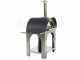 AgriEuro Premium Line Cibus Inox - Forno a legna per pizza da esterno 80x60 - 4 pizze