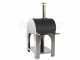 AgriEuro Premium Line Cibus Inox - Forno a legna per pizza da esterno 80x60 - 4 pizze