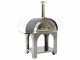 AgriEuro Premium Line Cibus Inox - Forno a legna per pizza da esterno 80x60 - 4 pizze
