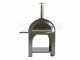 AgriEuro Premium Line Cibus Inox - Forno a legna per pizza da esterno 80x60 - 4 pizze