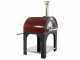 AgriEuro Premium Line Cibus Red - Outdoor wood-fired pizza oven 100x80 - 5 pizzas