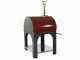 AgriEuro Premium Line Cibus Red - Outdoor wood-fired pizza oven 100x80 - 5 pizzas