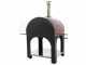 AgriEuro Premium Line Cibus Red - Outdoor wood-fired pizza oven 100x80 - 5 pizzas