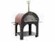 AgriEuro Premium Line Cibus Red - Outdoor wood-fired pizza oven 100x80 - 5 pizzas