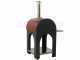 AgriEuro Premium Line Cibus Red - Forno a legna per pizza da esterno 60x60 - 2 pizze