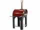 AgriEuro Premium Line Cibus Red - Forno a legna per pizza da esterno 60x60 - 2 pizze