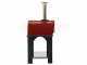 AgriEuro Premium Line Cibus Red - Forno a legna per pizza da esterno 60x60 - 2 pizze