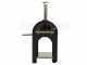 AgriEuro Premium Line Cibus Red - Forno a legna per pizza da esterno 60x60 - 2 pizze